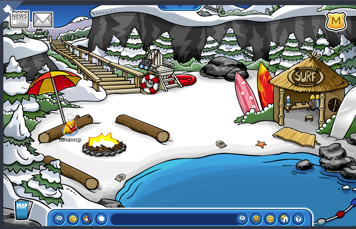 Club Penguin Avalanche no Navegador em HTML5